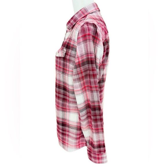 Eddie Bauer Classic Fit lightweight plaid flannel shirt size S. - Picture 4 of 7